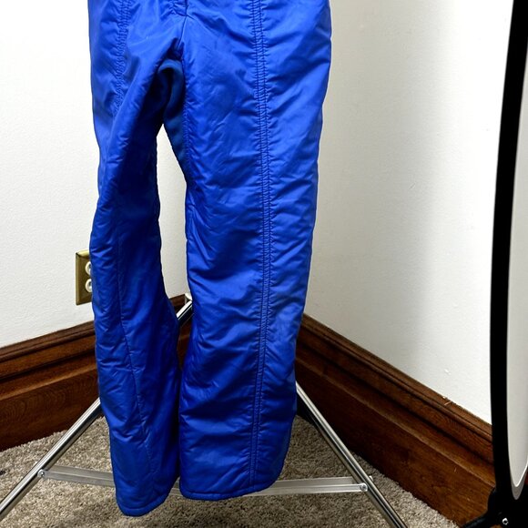 Head Blue Women's Ski Bibs Sz S-M Nylon Snow Pants Adjustable Strap Snowsuit VTG - Picture 5 of 16